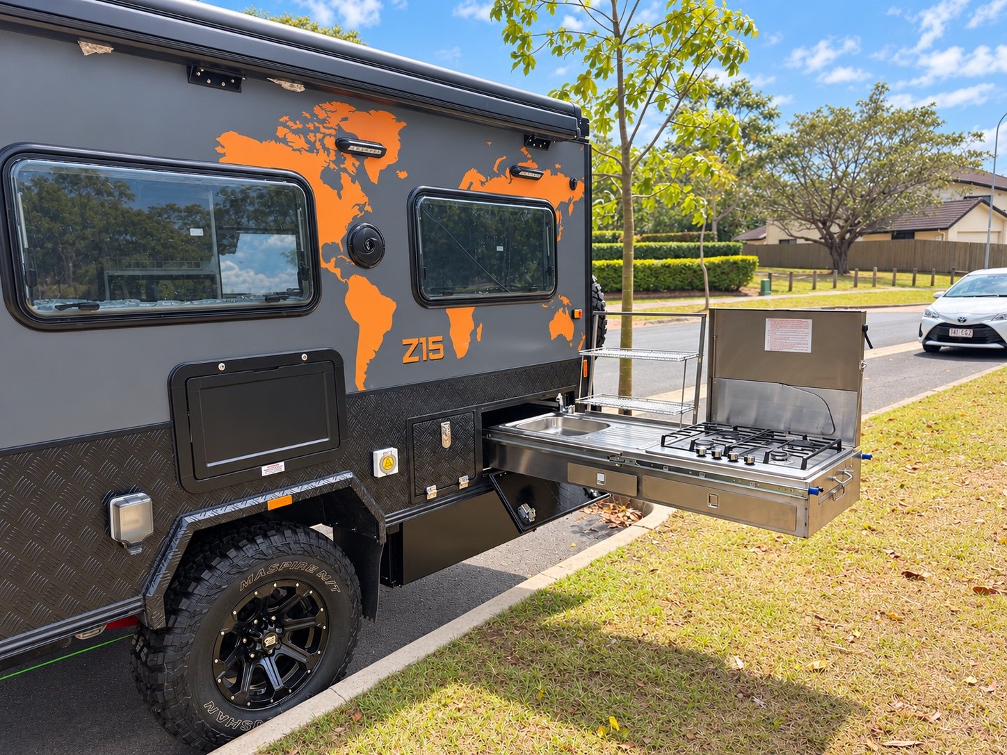 Z-15 slide-out outdoor kitchen
